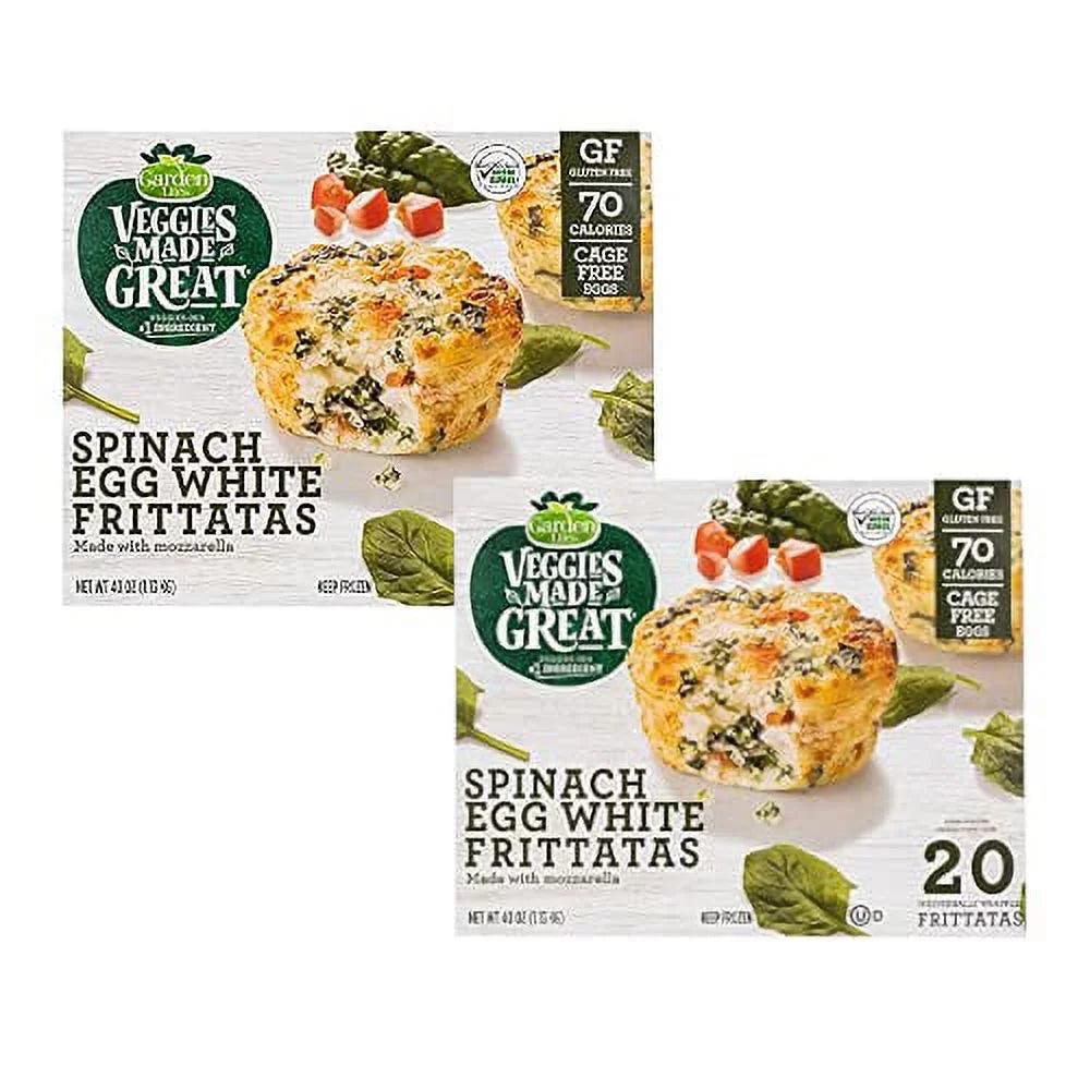 Spinach Egg White Frittatas, Pack of 2, 40 Total, Gluten-Free W59231