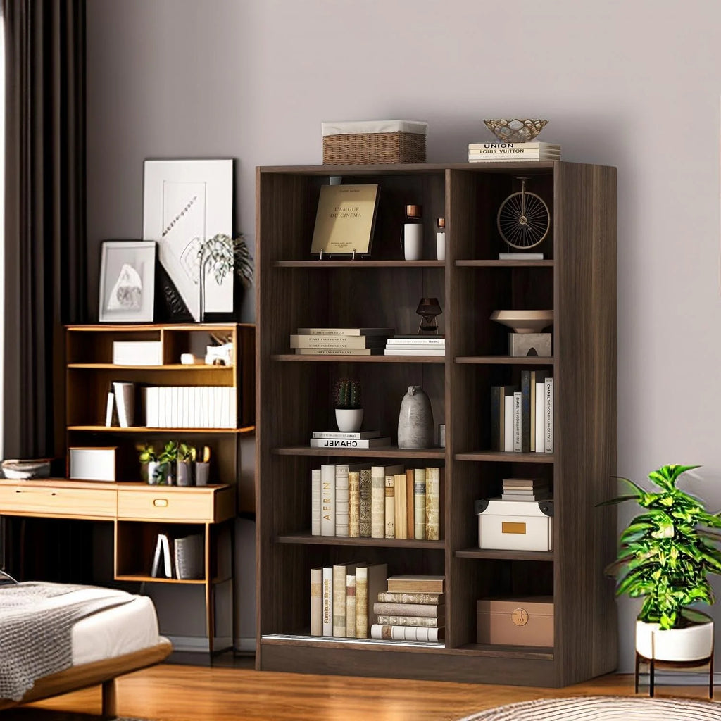 Mid-century 3-Door Wardrobe with Shelves H5463