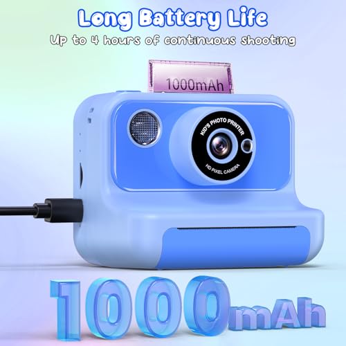 Blue Instant Print Kids Camera with 32GB Card P556
