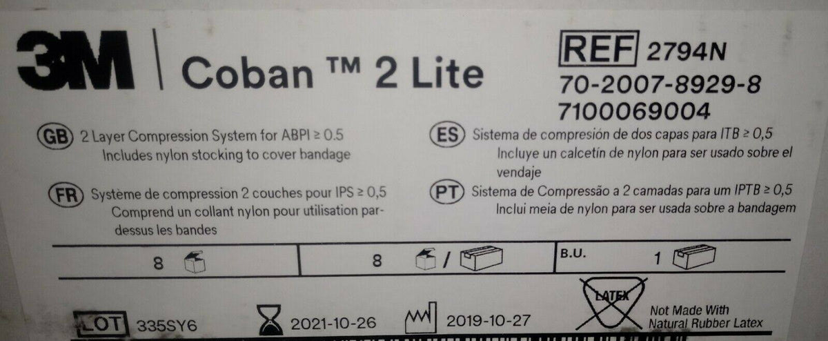 2 Layer Compression Bandage System, Case of 8 V90553
