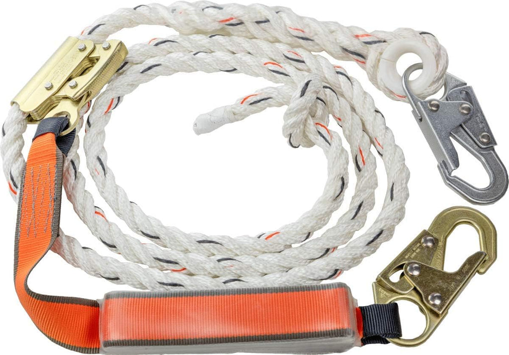 100’ Vertical Lifeline Assembly with Shock Absorber and 18” Extension Lanyard T572882