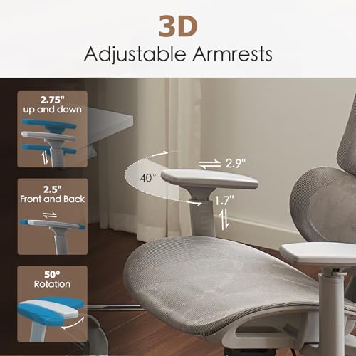 Ergonomic Mesh Office Chair with Footrest T811