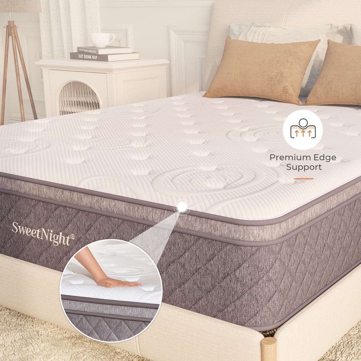 10 Memory Foam Pocketed Spring Hybrid Mattress Queen Size S2286