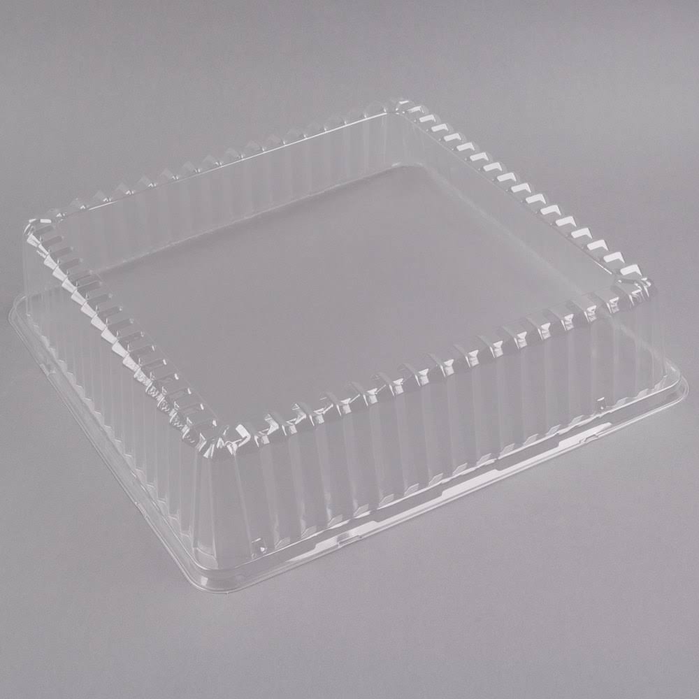 Clear Plastic Square Dome Lid - 40/Case B36519