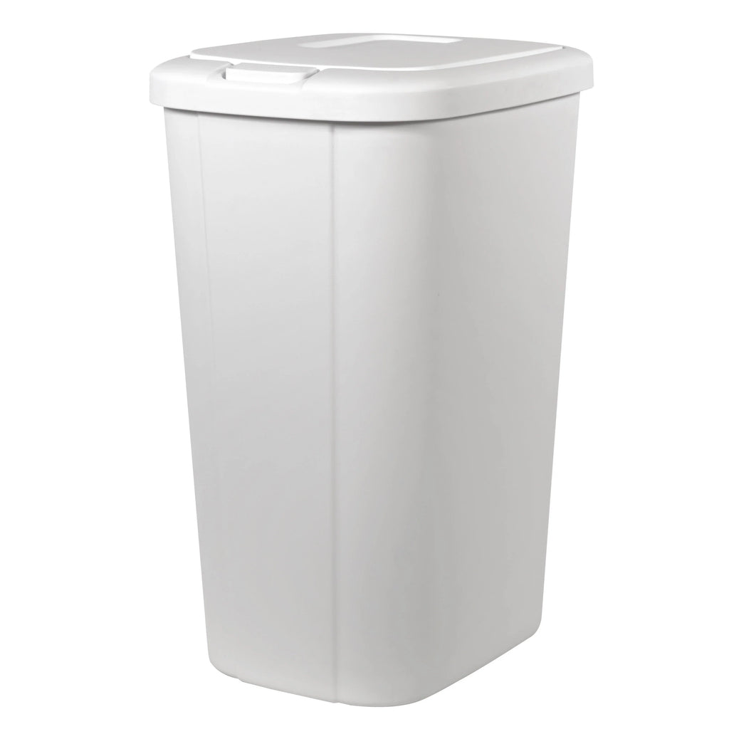 13.3 Gallon Black Plastic Touch Top Trash Can U302661