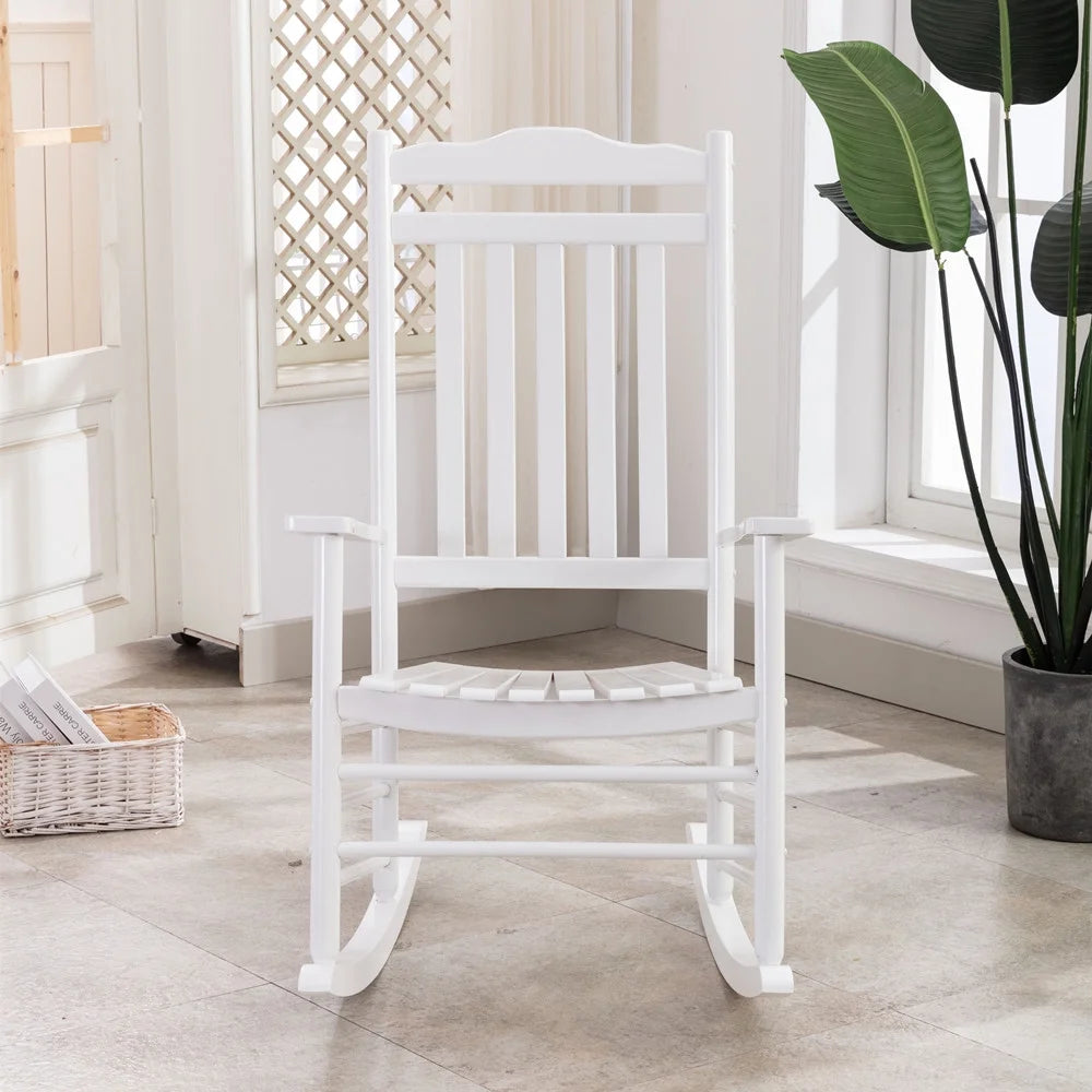 White Wood Rocking Chair W4629