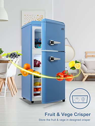 2 Door 7 Level Adjustable Thermostat Top-Freezer Refrigerator O2108
