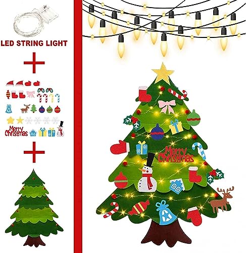 Felt Christmas Tree Set with Lights W820