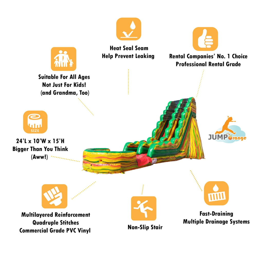 Inflatable Water Slide with Splash Pool V259868