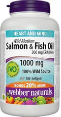 Wild Alaskan Salmon Oil 1000 mg 180 softgels H93331