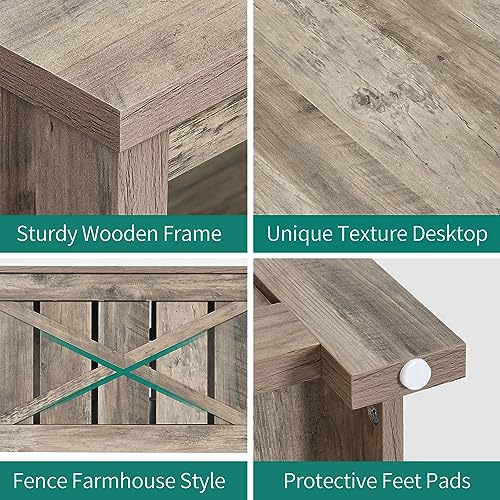 Brown Square Coffee Table with Storage Y270869