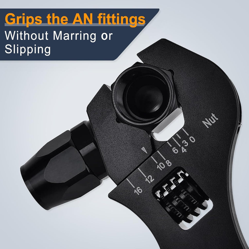 Black Aluminum Adjustable Wrench L4192