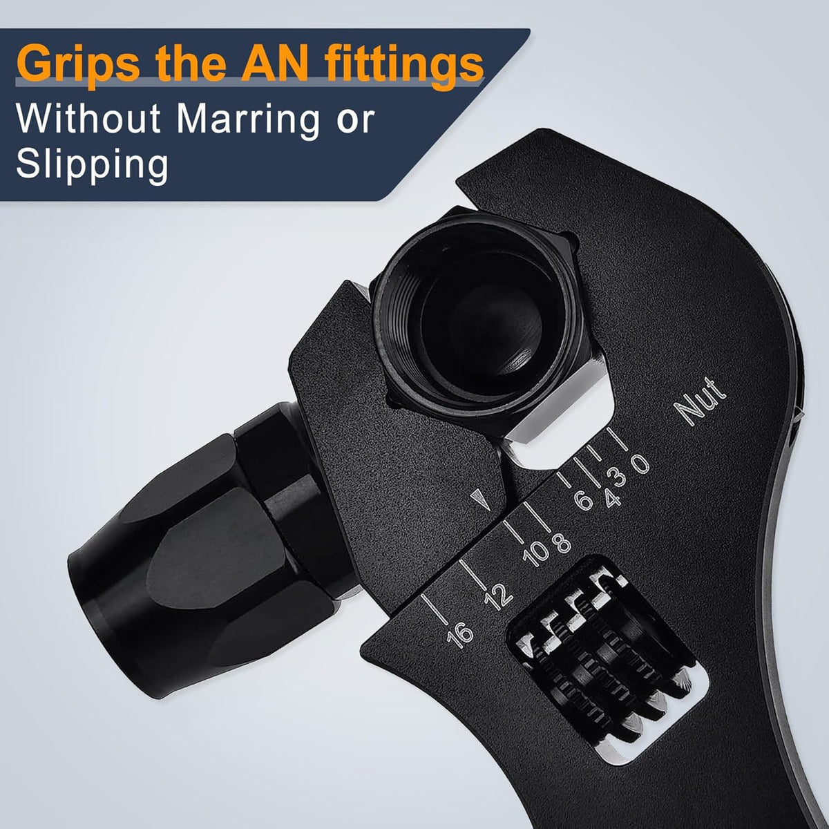 Black Aluminum Adjustable Wrench L4192
