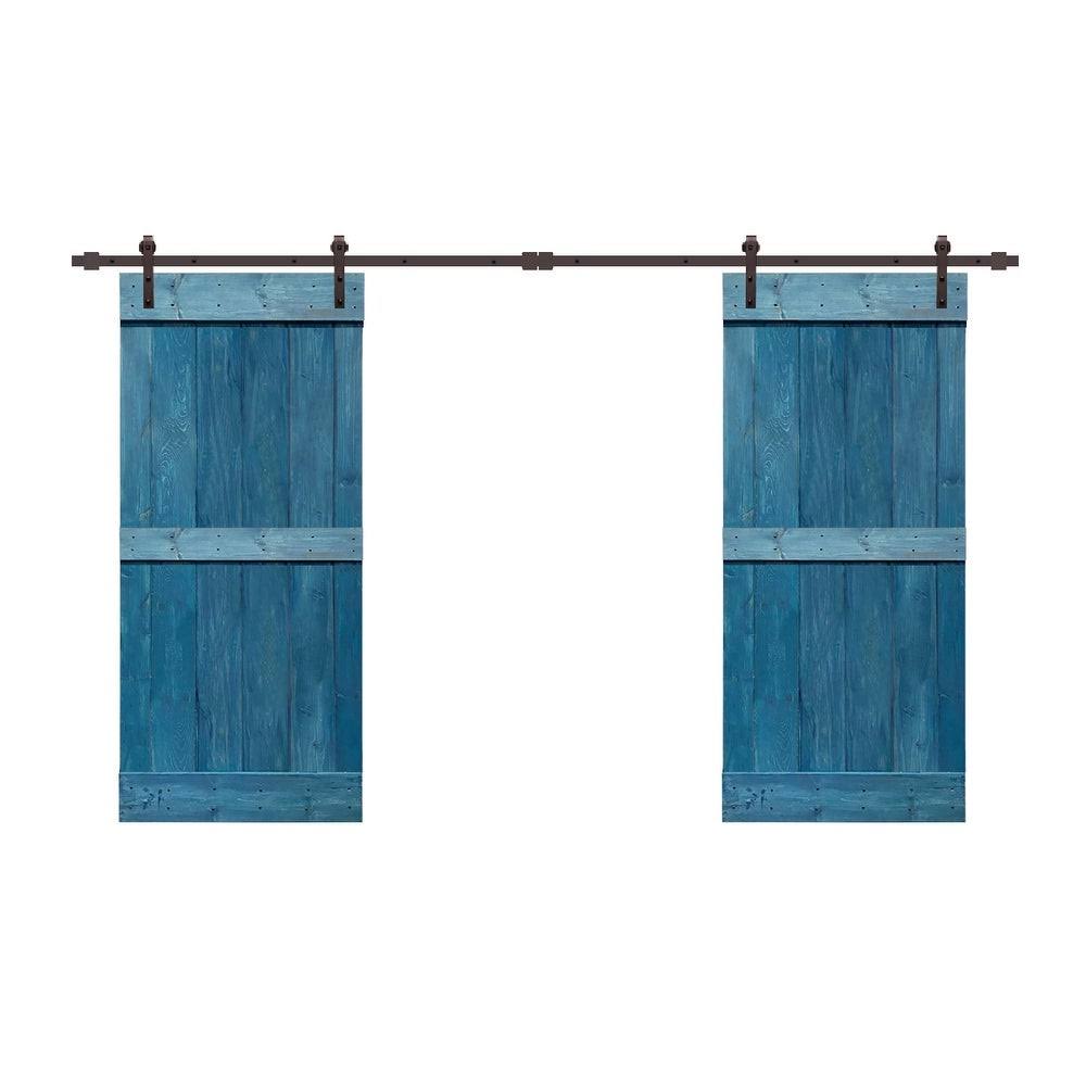 Sage Green Double Barn Door with Hardware Kit X372