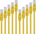 50-Pack Cat5e Patch Cable 1ft Yellow Ethernet Cable R502