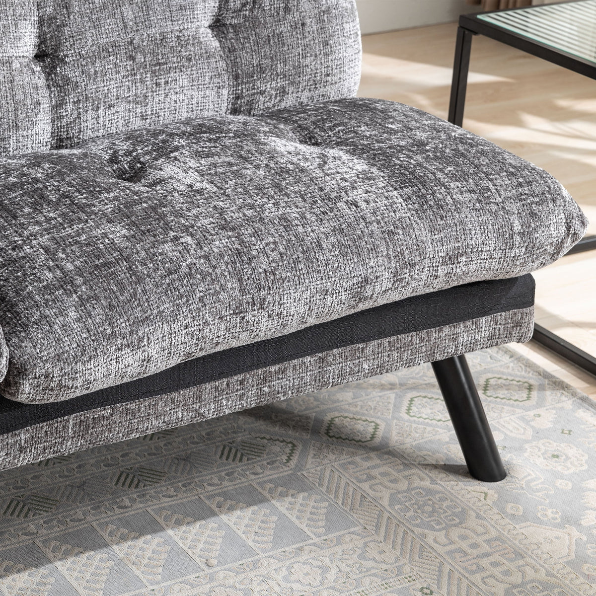 Grey Convertible Sofa Bed I169607