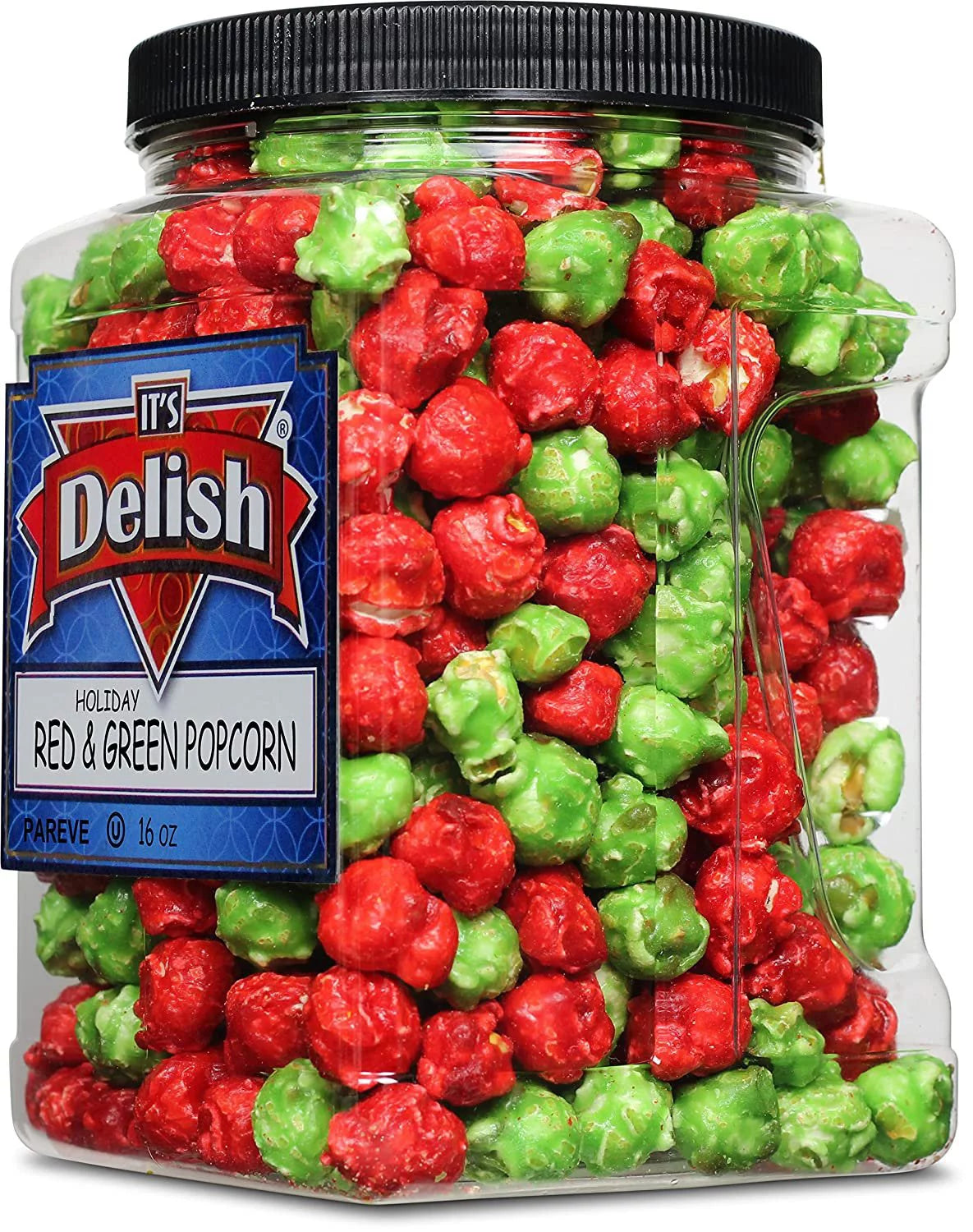 Holiday Red & Green Popcorn 16 Oz Jumbo Container L600