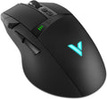 Wired and Wireless Dual Modes Rechargeable Ergonomic Optical Gaming Mouse, 11 Programmable Buttons, RGB Backlight, Black Pack of 2 R61599