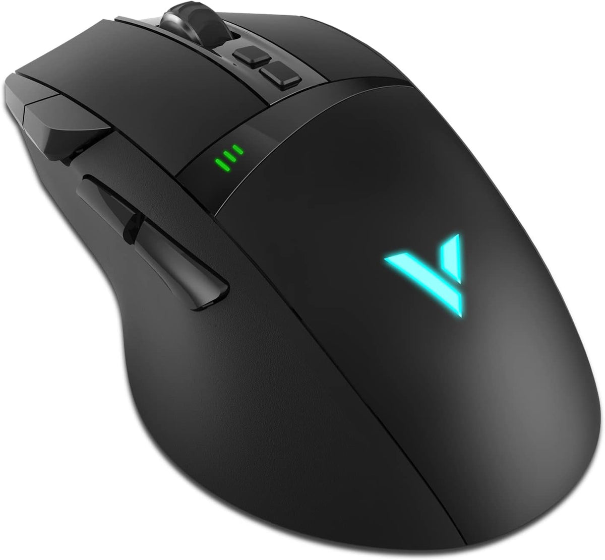 Wired and Wireless Dual Modes Rechargeable Ergonomic Optical Gaming Mouse, 11 Programmable Buttons, RGB Backlight, Black Pack of 2 R61599