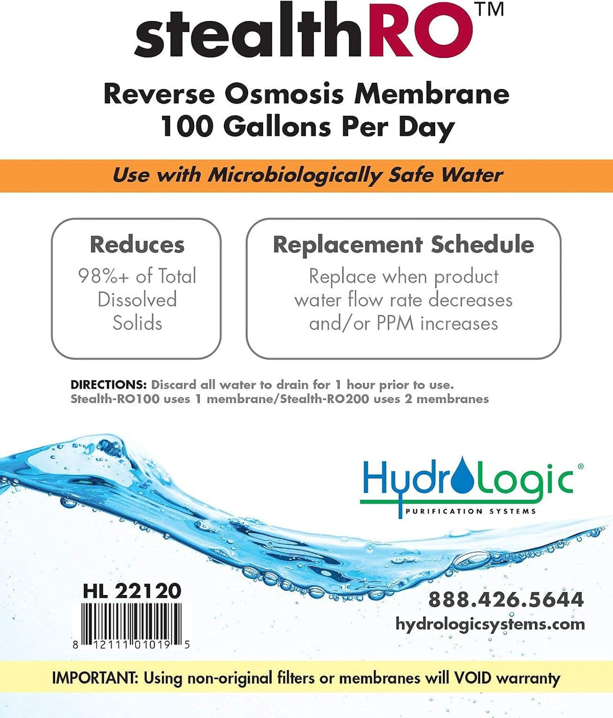 Reverse Osmosis Membrane 100 GPD V699546