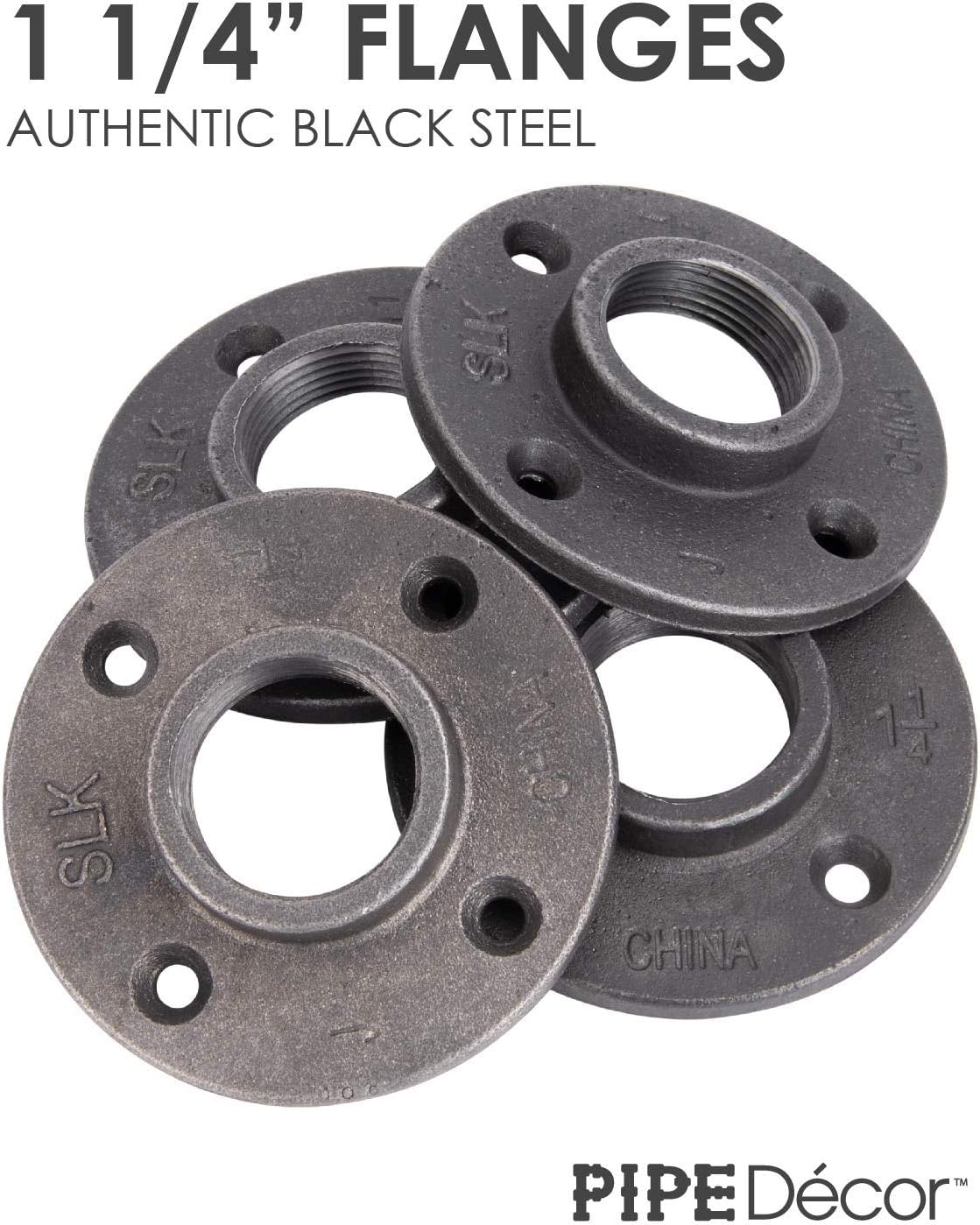 1-1/4 Malleable Cast Iron Floor Flange 4 Pack Q32636