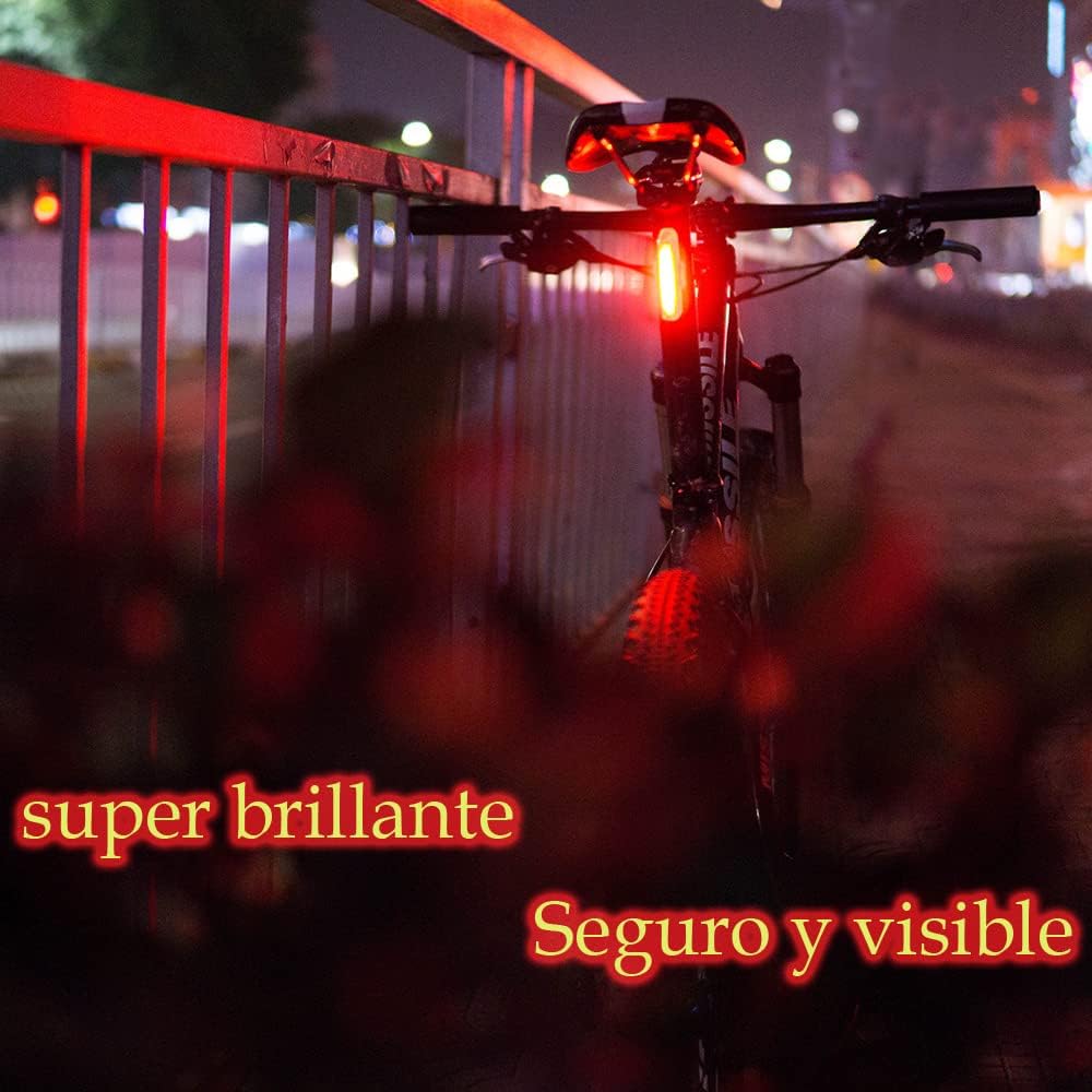 LED Bike Light Set, 2200mah Bike Headlight and 2 Pack Rear Bike Tail Light, Waterproof G68961