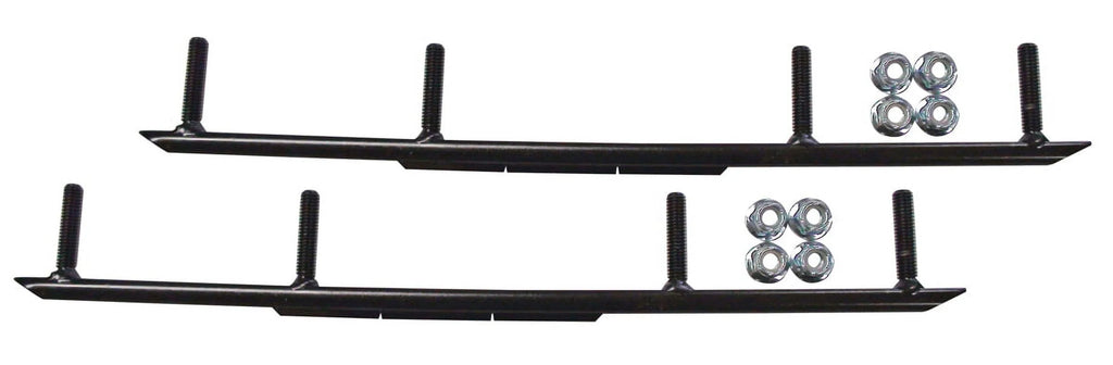 White XT Snowmobile Skis with 8" Round Bars Complete Kit X879458