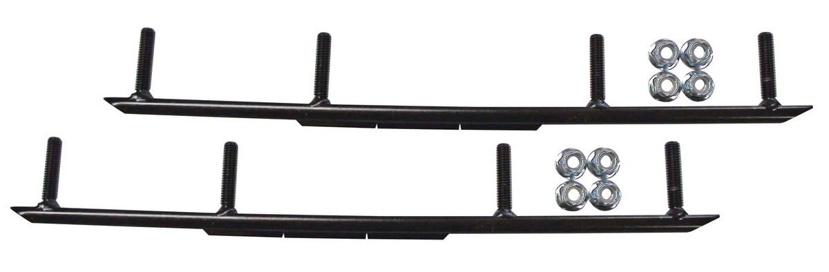 White XT Snowmobile Skis with 8" Round Bars Complete Kit X879458