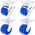 4 inch x 2 inch Stainless Steel Caster Set of 4 with Locking Brakes U9302