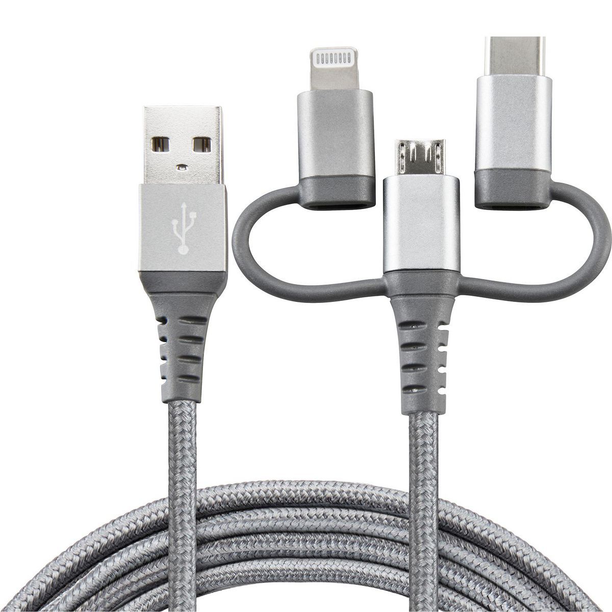 3-in-1 Braided Charging Cable K8148