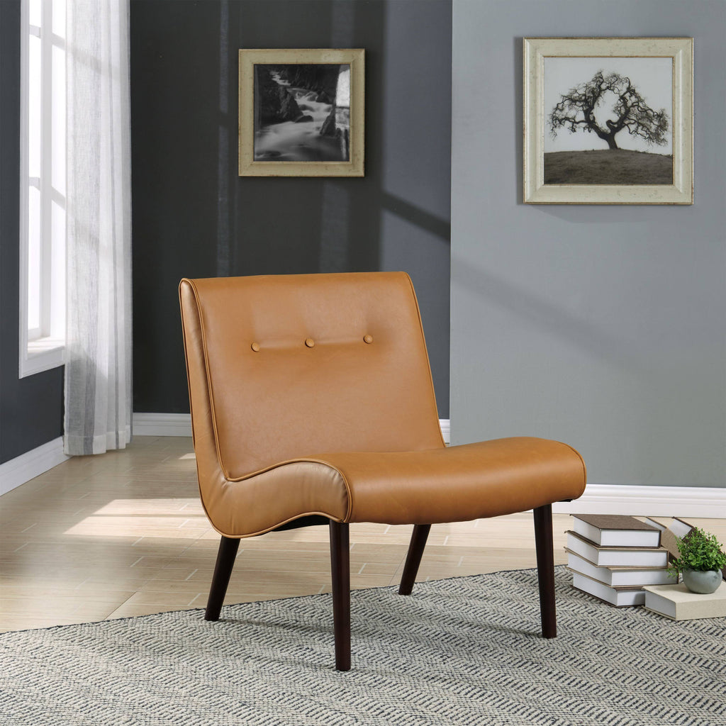 Vintage Caramel Bonded Leather Chair B158