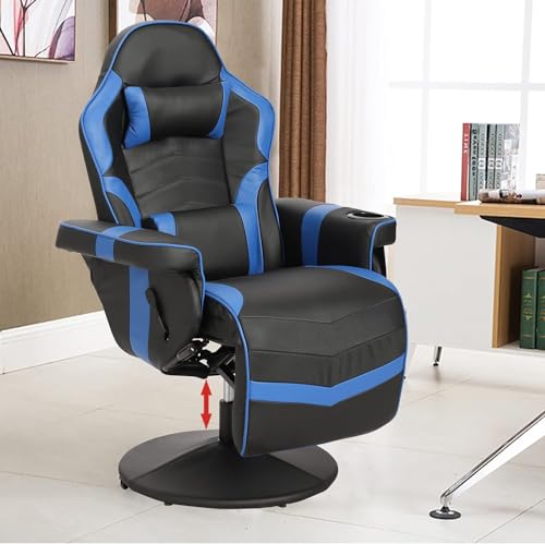Reclining Gaming Chair with Footrest and Massage W9603