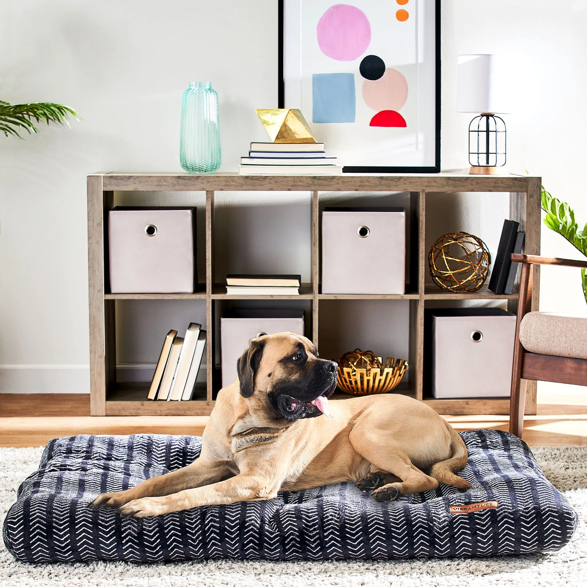 Black Extra Large Tufted Pet Bed Z41194