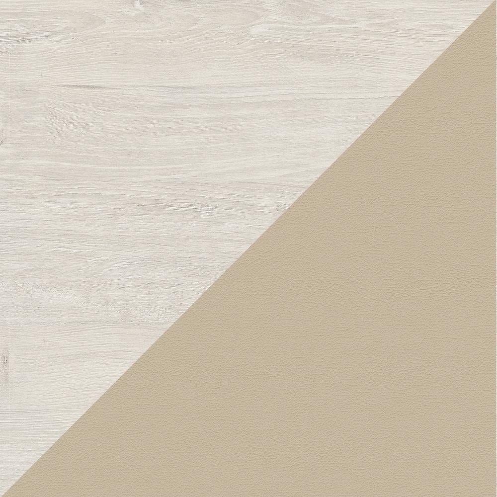 White Oak Engineered Wood Writing Desk with Tufted Chair G168