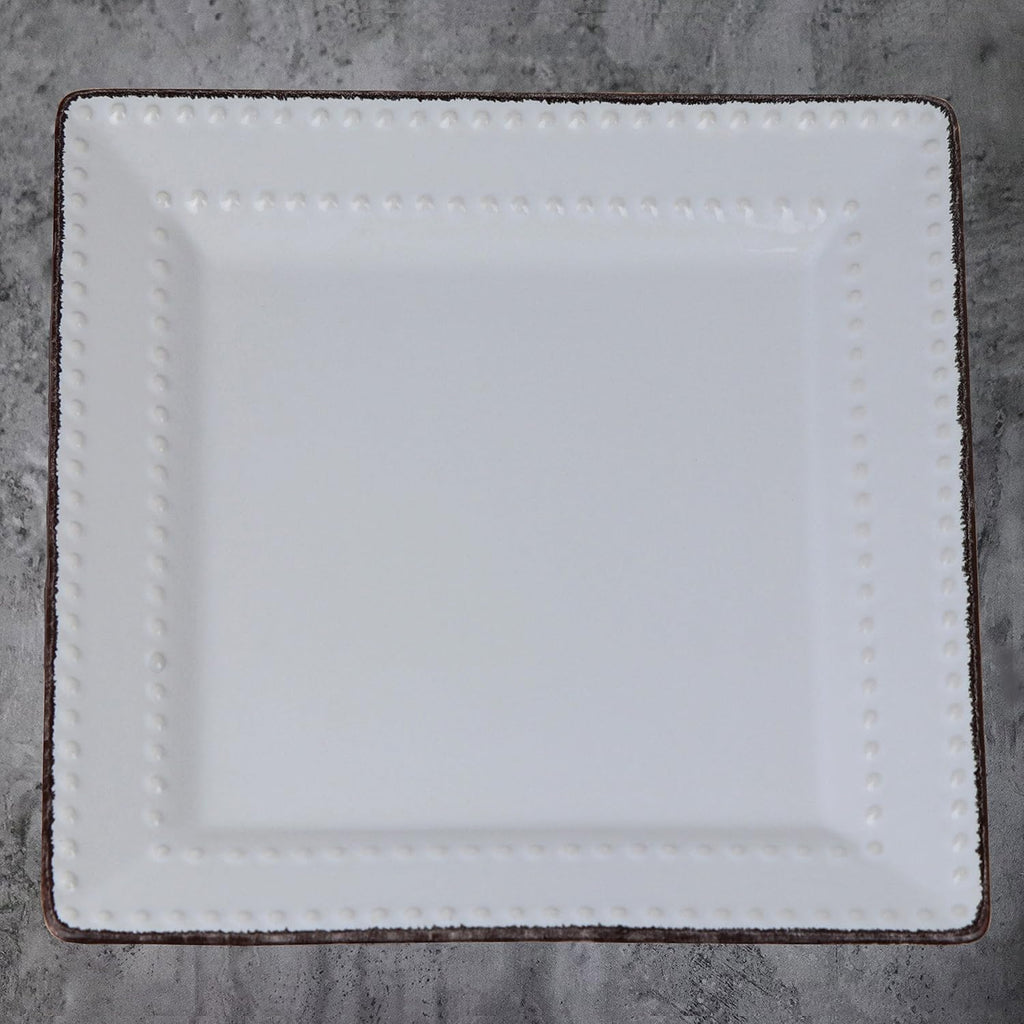16 Piece White Stoneware Dinnerware Set G90419