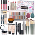 18 Color Eyeshadow Palette Foundation Lipstick Eyebrow Pencil Makeup Kit L67652