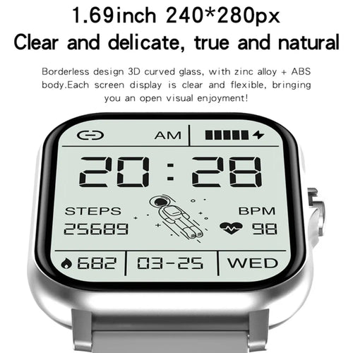 1.69inch Full Touch Screen Smart Watch With Heart Rate Fitness Tracker BT Call W36092