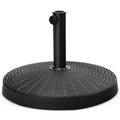 49lbs Round Resin Umbrella Base with Rattan Design V4555