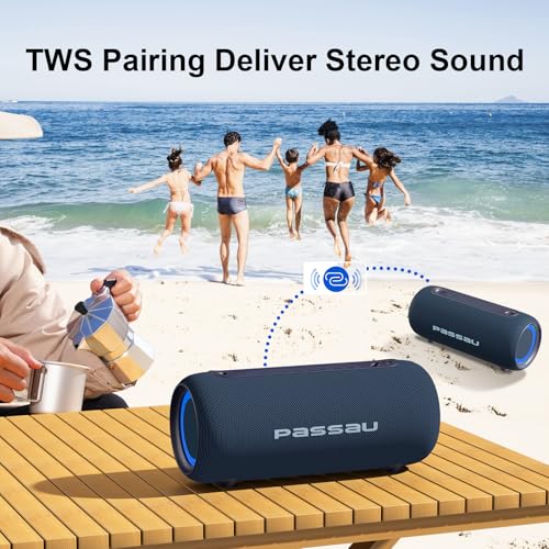 Portable Bluetooth Speaker 40W Stereo Sound IPX5 RGB Lights V780