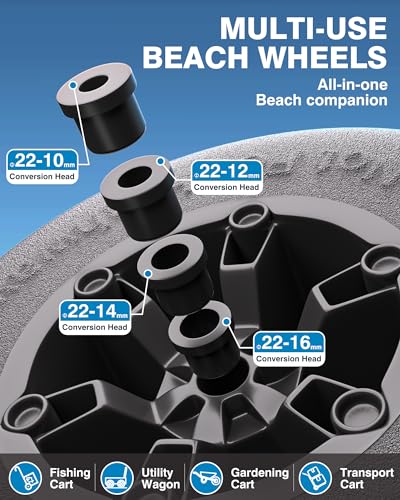13" Flat-Free Beach Wheels 2 Pack F8758