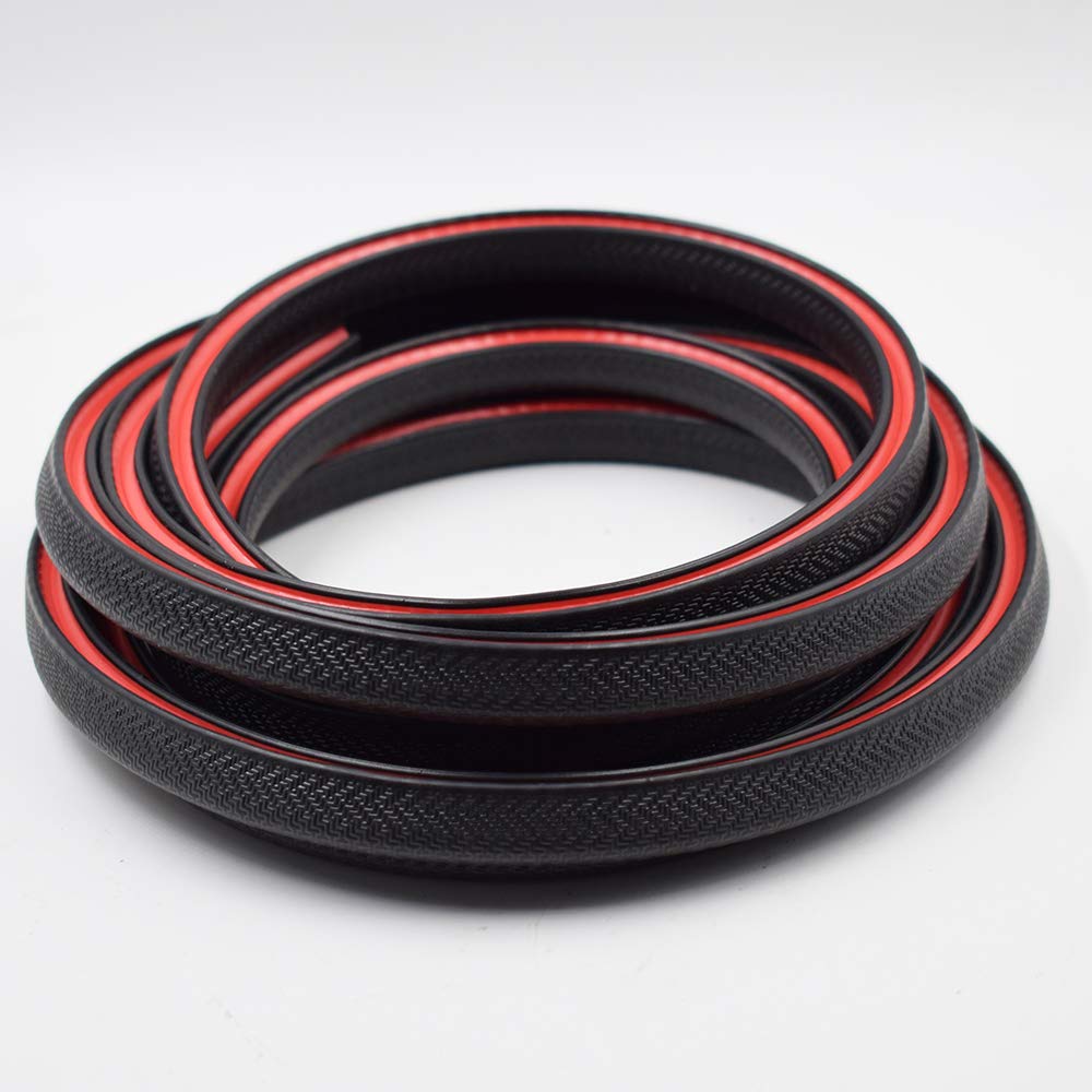 Black PVC Rubber U Edge Trim Weather Strip Protector, 21 FT, Pack of 2 P998395