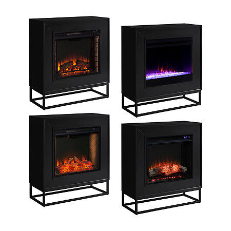 Contemporary Electric Fireplace - Black N413392