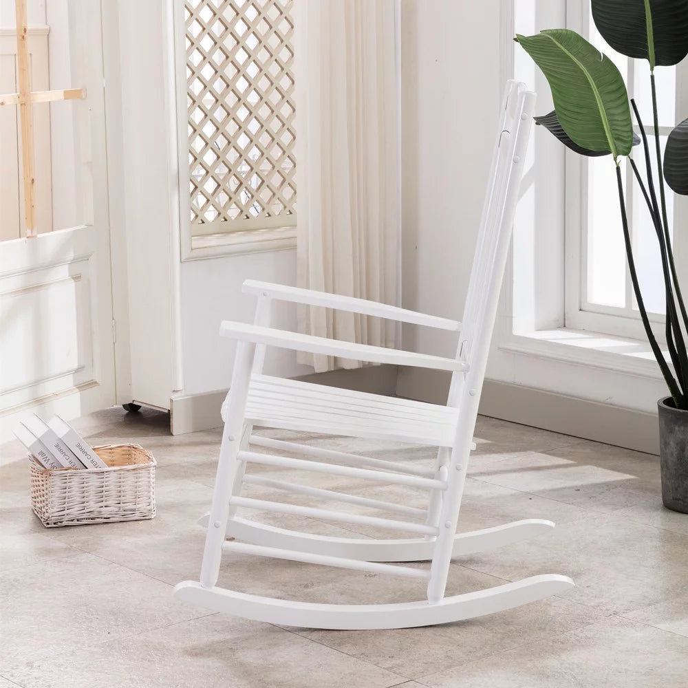 White Wood Rocking Chair W4629