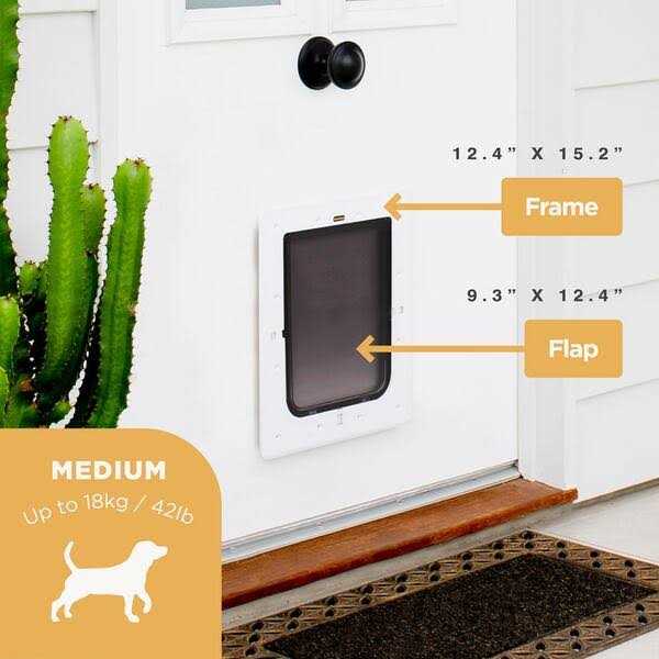 White Super Tough Pet Door D5705