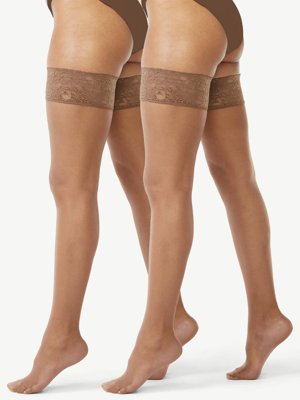Sheer Lace Top Thigh Highs 2-Pack N524
