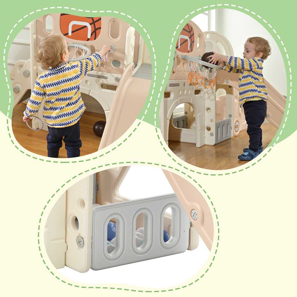 Freestanding Castle Playhouse Slide for Kids A217