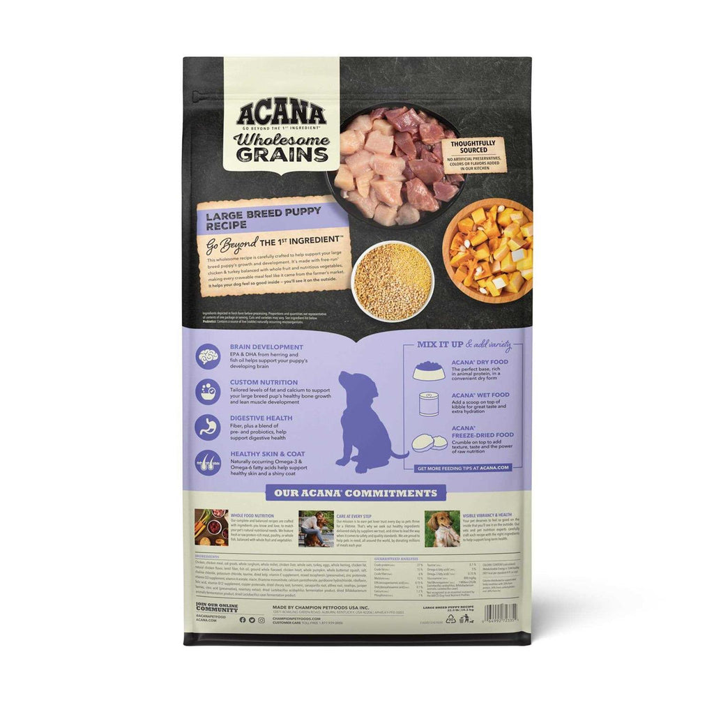 Acana Wholesome Grains Puppy Recipe Dry Dog Food R3143