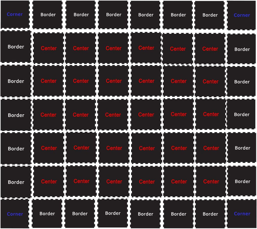 Heavy Duty Rubber Flooring Interlocking Tile Set 91 Square Feet Z432