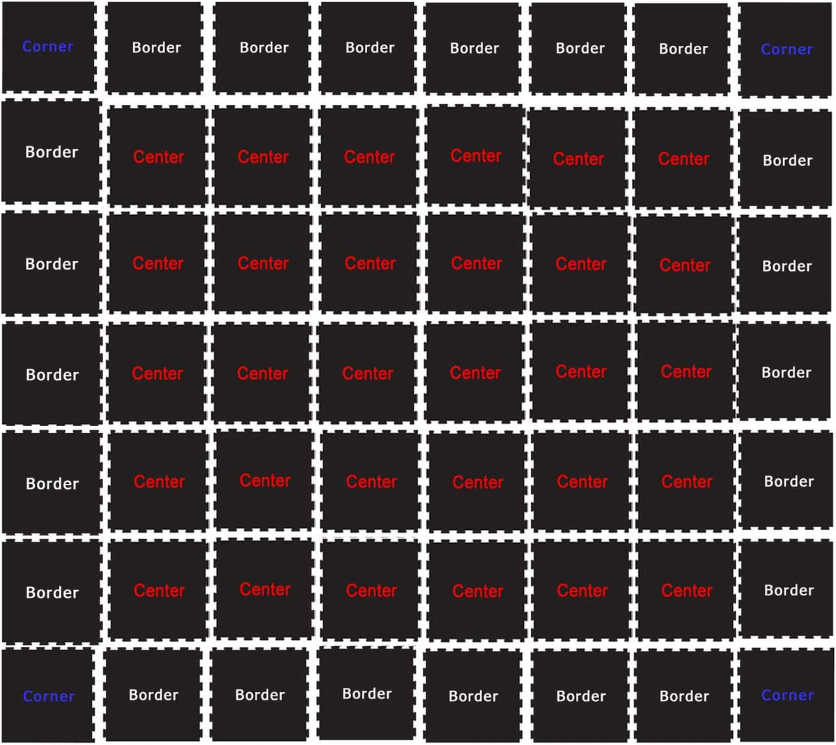 Heavy Duty Rubber Flooring Interlocking Tile Set 91 Square Feet Z432