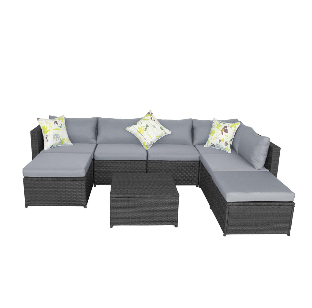 Outdoor Sectional Wicker Rattan Sofa Set with Cushion K222